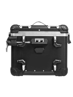 Zestaw: kufry boczne z anodowanego aluminium czarne "And-Black" Zega Evo + stelaże srebrne Touratech BMW R1200GS (-12)/R1200GS Adventure (-13) (31+38L)