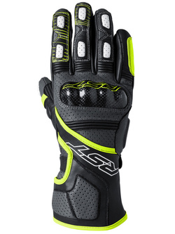 Rękawice motocyklowe skórzane RST Fulcrum czarno-żółte-fluo
