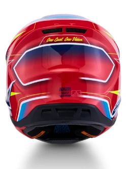 Kask enduro Alpinestars SM7 Cast czerwono-niebiesko-żółty