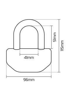 Kłódka na tarczę hamulcową Oxford Boss Disclock 16 mm