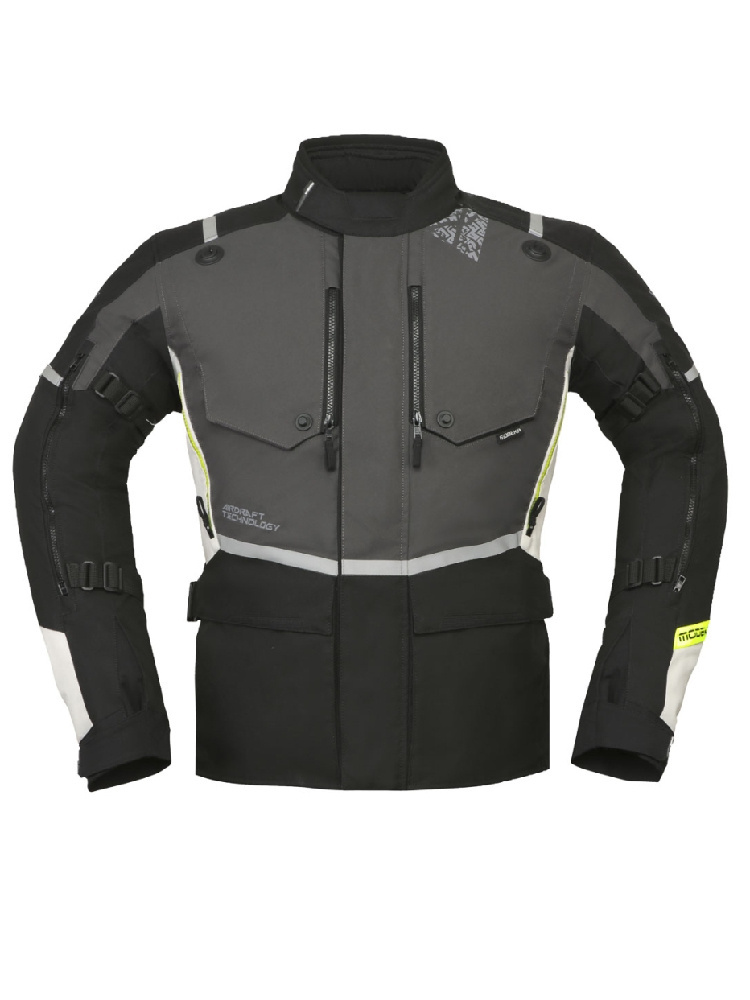 Kurtka motocyklowa tekstylna Modeka Trohn ciemnoszara