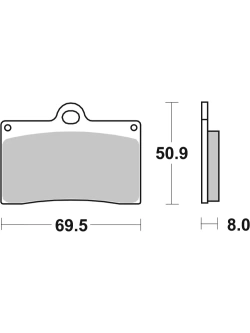 Klocki hamulcowe Brembo SA Aprilia RS 125 (97-)/ RS4 125 (11-20) [na przód, kpl. na 1 tarczę]