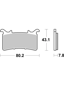 Klocki hamulcowe Brembo RC BMW M 1000 R (23-)/ RR (21-)/ Honda CBR 1000 RR-R Fireblade (20-) [na przód, kpl. na 1 tarczę]