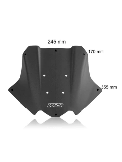 Szyba motocyklowa WRS Sport Aprilia Tuono 457 (25-) czarna matowa