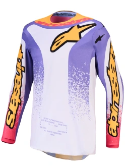 Bluza cross Alpinestars MX Fluid Drag biało-niebiesko-żółte