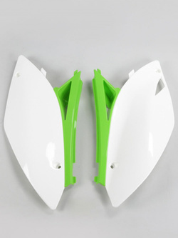 Osłony boczne tylne UFO do Kawasaki KXF 450 (09-11) białe