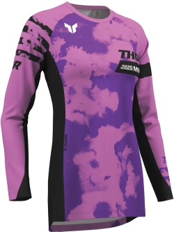 Bluza enduro damska Thor Launchmode Bleach czarno-fioletowa