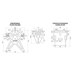 Uniwersalne mocowanie tablicy rejestracyjnej Lampa Aero-X Evo 3 z regulacją wysokości i pochylenia