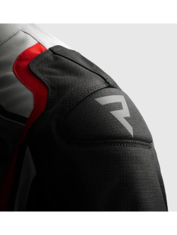 Kurtka motocyklowa tekstylna Rebelhorn Borg II czarno-szaro-czerwona