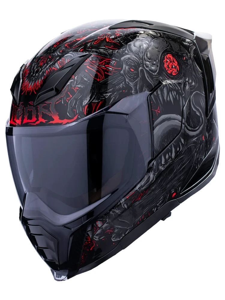 Kask integralny Icon Ultraflite MIPS Misanthrope czarno-czerwony