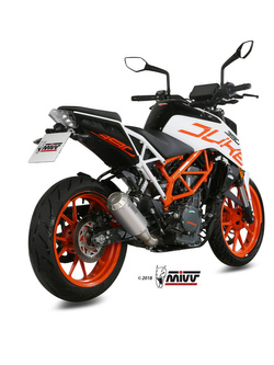 Tłumik motocyklowy Slip-On Line (MK3) MIVV do KTM RC 125 / 390 / Duke 125 / 390 (17-20) srebrny