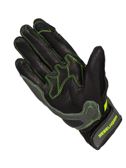 Rękawice motocyklowe damskie Rebelhorn Flux II czarno-fluo żółte