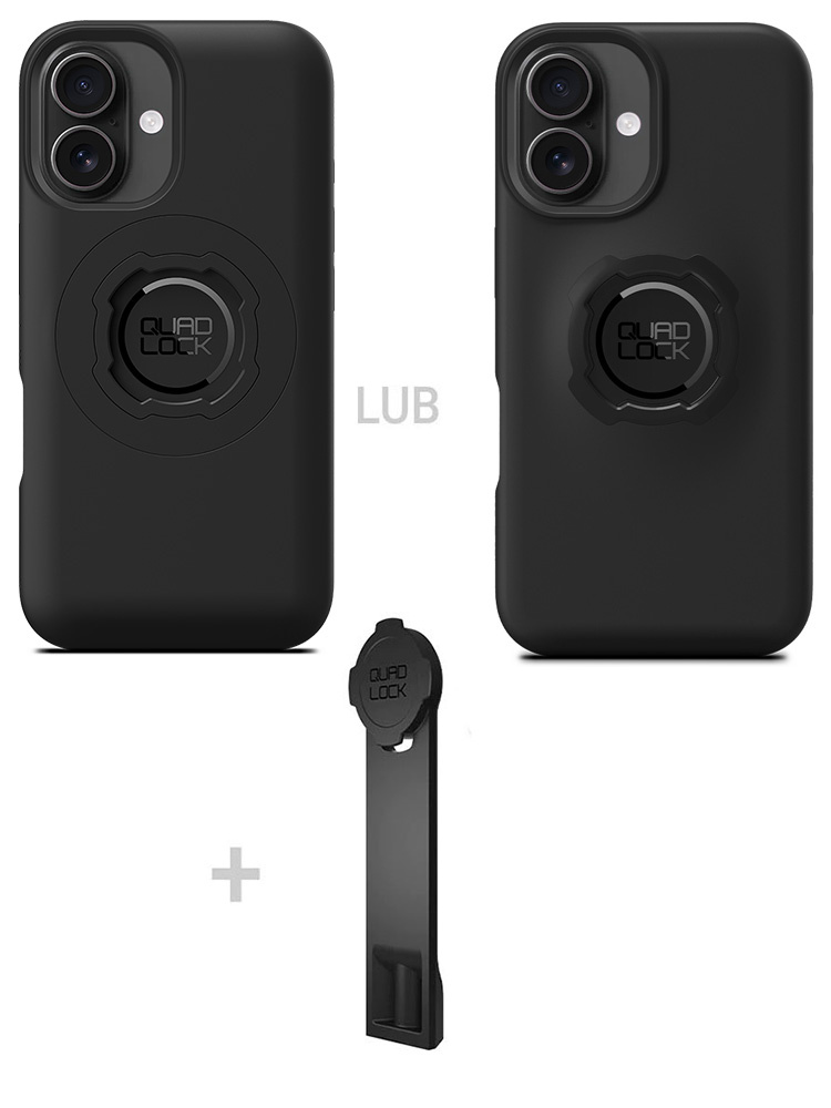 Zestaw: etui na telefon iPhone 16 oraz adapter do statywu Quad Lock