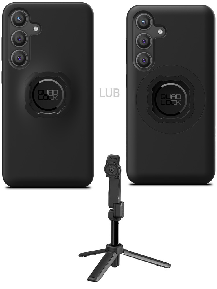 Zestaw: etui na telefon Samsung Galaxy S24+ + statyw/ selfie stick Quad Lock