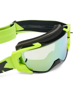 Gogle motocyklowe Fox Vue Core z żółtą szybką, czarne-fluo