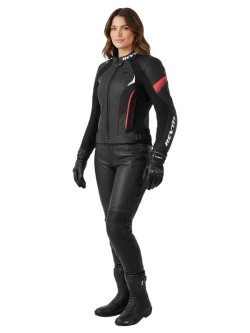 Kurtka motocyklowa damska skórzana REV’IT! Xena 4 czarno-różowa