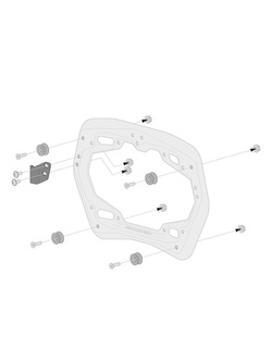 Zestaw: kufry boczne 45/45L + kufer centralny 38L Trax Adv + stelaże SW-MOTECH do BMW S 1000 XR (19-) czarne