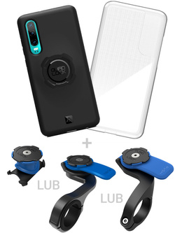 Zestaw rowerowy: etui na telefon Huawei P30 + wodoodporny pokrowiec + mocowanie Quad Lock