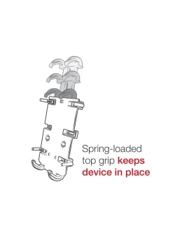 Uchwyt na telefon RAM Quick-Grip XL z adapterem tłumiącym wibracje i podstawą w kształcie litery U - krótki