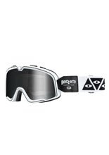 Gogle motocyklowe 100% Barstow z szybką lustrzaną biało-czarne