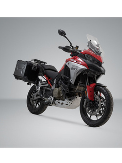 Zestaw: kufry boczne TRAX ADV + stelaże PRO SW-MOTECH 45/45L do motocykla Ducati Multistrada V4 / S / V4 Pikes Peak (20-)/ Rally (23-) [pojemność 2 x 45 L] czarne