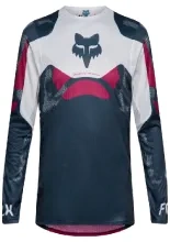 Bluza enduro Fox Flexair Tactile biało-niebiesko-różowa