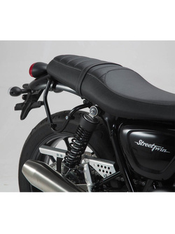 Zestaw sakw Legend Gear (2 x 9,8 L) Black Edition i stelaży SLC do Triumph Street Twin/Cup/Thruxton TFC