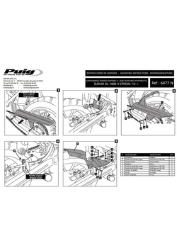 Błotnik tylny PUIG do Suzuki DL1000 V-Strom (14-19), DL1000XT V-Strom (17-19), V-strom 1050/XT (19-21), DL1050 V-Strom (20) karbon