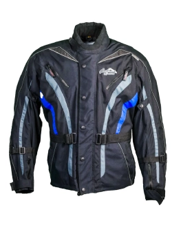 Kurtka motocyklowa tekstylna Modeka Outback Travelling Gear czarno-niebieska