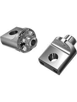 Podesty kierowcy lub pasażera Hex czarne + adaptery 8883 Kuryakyn do Harley Davidson (Wybrane modele)