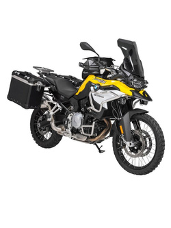 Zestaw: kufry boczne z anodowanego aluminium czarne "And-Black" Zega Evo + stelaże srebrne Touratech BMW F850GS/ Adventure/ F750GS/ F900GS Adventure/ F800GS (24-) (38+45L)