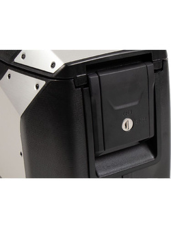 Kufer boczny plastikowy Hepco&Becker Xcore montowany na stelażu C-Bow czarno-srebrny (pojemność: 18 l)