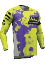 Bluza enduro dziecięca Thor Launchmode Bleach szaro-żółta