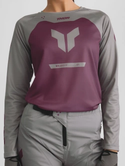 Bluza enduro damska Thor Ridemode fioletowo-szara