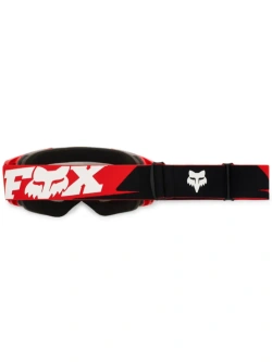 Gogle motocyklowe Fox Vue Core z przezroczystą szybką, czarno-czerwone