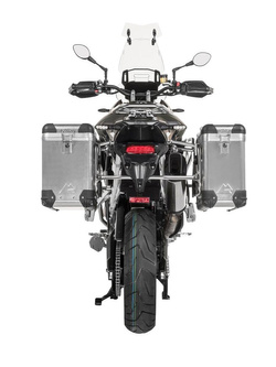 Zestaw: kufry boczne aluminiowe srebrne Zega Pro + stelaże srebrne Touratech Triumph Tiger 900 Rally / Pro / GT / GT Pro (20-) (31+38L)