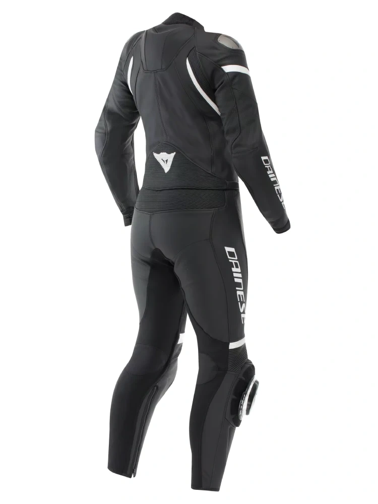 Kombinezon motocyklowy dwuczęściowy damski Dainese Fulminea biało-czarny