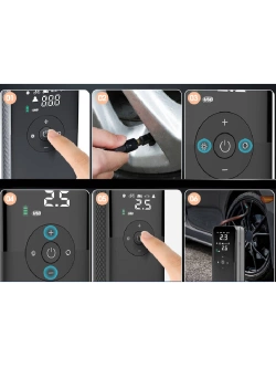 Kompresor z akumulatorem FreedConn z wbudowaną lampą LED