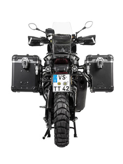 Zestaw: kufry boczne czarne Zega Evo X + stelaże czarne Touratech Harley Davidson RA1250 Pan America (21-) [poj.: 45l+45l]