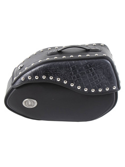 Sakwa skórzana prawa Ivory Hepco&Becker (pojemność: 21L) czarno-beżowa