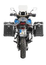 Zestaw: kufry boczne z anodowanego aluminium czarne "And-Black" Zega Evo + stelaże czarne Touratech Honda CRF1000L Africa Twin (18-22) / CRF1000L Adventure Sports (38+45L)