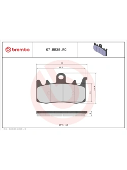Klocki hamulcowe Brembo RC 07BB38RC [kpl. na 1 tarczę]