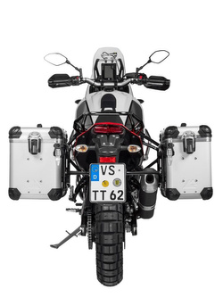 Zestaw: kufry boczne z anodowanego aluminium srebrne "And-S" Zega Evo + stelaże czarne Touratech Yamaha Tenere 700 / World Raid (38+45L)