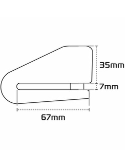 Blokada tarczy hamulcowej Disc Lock Oxford Alpha z alarmem trzpień 14 mm) czarno-żółta