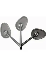 Lusterko motocyklowe uniwersalne Motogadget Mo.view Club Flip aluminiowe, czarne [długość ramienia: 150 mm]