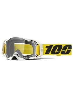 Gogle motocyklowe 100% ARmatic z przeźroczystą szybką żółte 