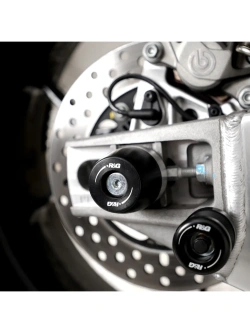 Slidery wahacza R&G Racing Aprilia Tuono V4 1100/ Factory (25-) z rolkami APEX Cotton Reels czarne