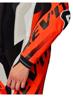 Kombinezon motocyklowy jednoczęściowy REV’IT! Hyperspeed 3 szaro-fluo czerwony