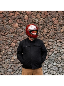 Kask integralny Biltwell Gringo S Flames czerwono-złoty