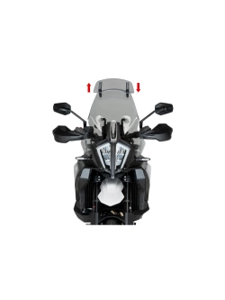 Szyba motocyklowa turystyczna z deflektorem PUIG KTM 890 SMT (23-) lekko przyciemniana